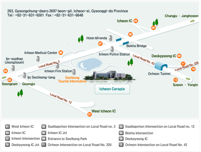 Icheon World Ceramic Center Map