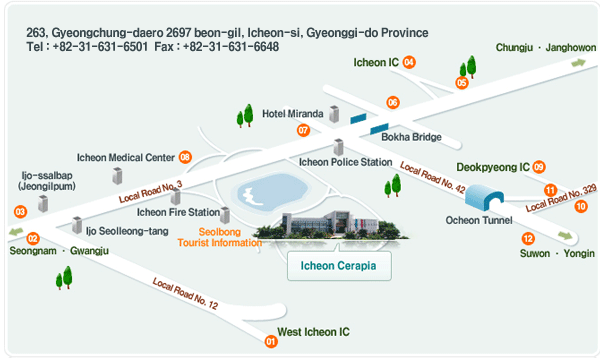 Icheon World Ceramic Center map