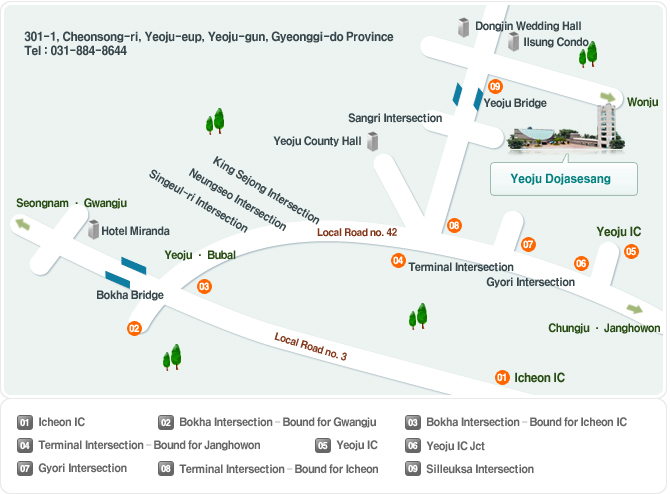 Yeoju World Ceramic Livingware Gallery Map