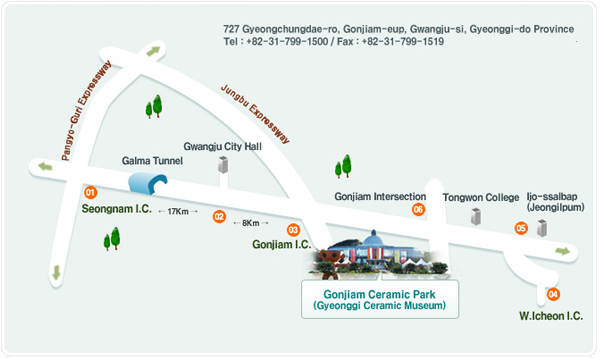 Gonjiam Ceramic Park Directions 