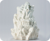 White Porcelain Water Dropper Shaped as Mt. Geumgangsan